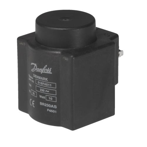 Danfoss Соленоидна бобина, BQ240CS, DIN многожилен кабел, Захранващо напрежение [V] AC: 240, Мултипак